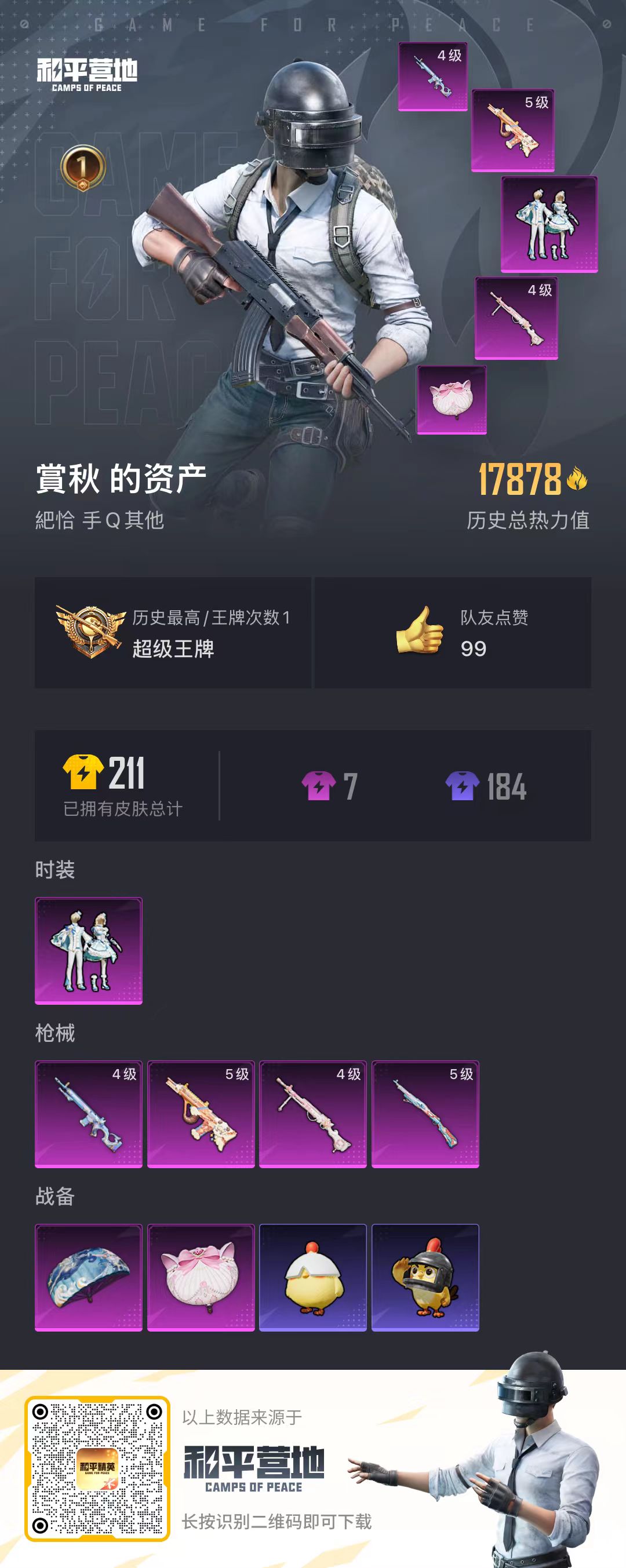 HPSJ3437562和平精英账号详情图2