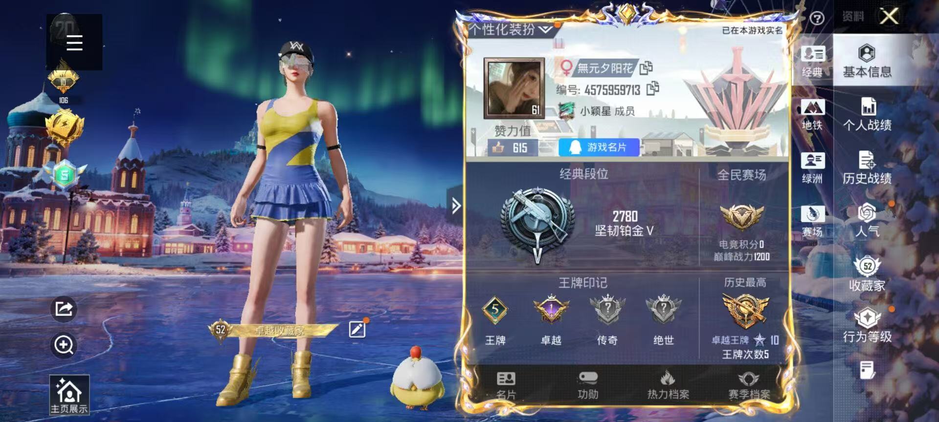 HPSJ3436953和平精英账号详情图3