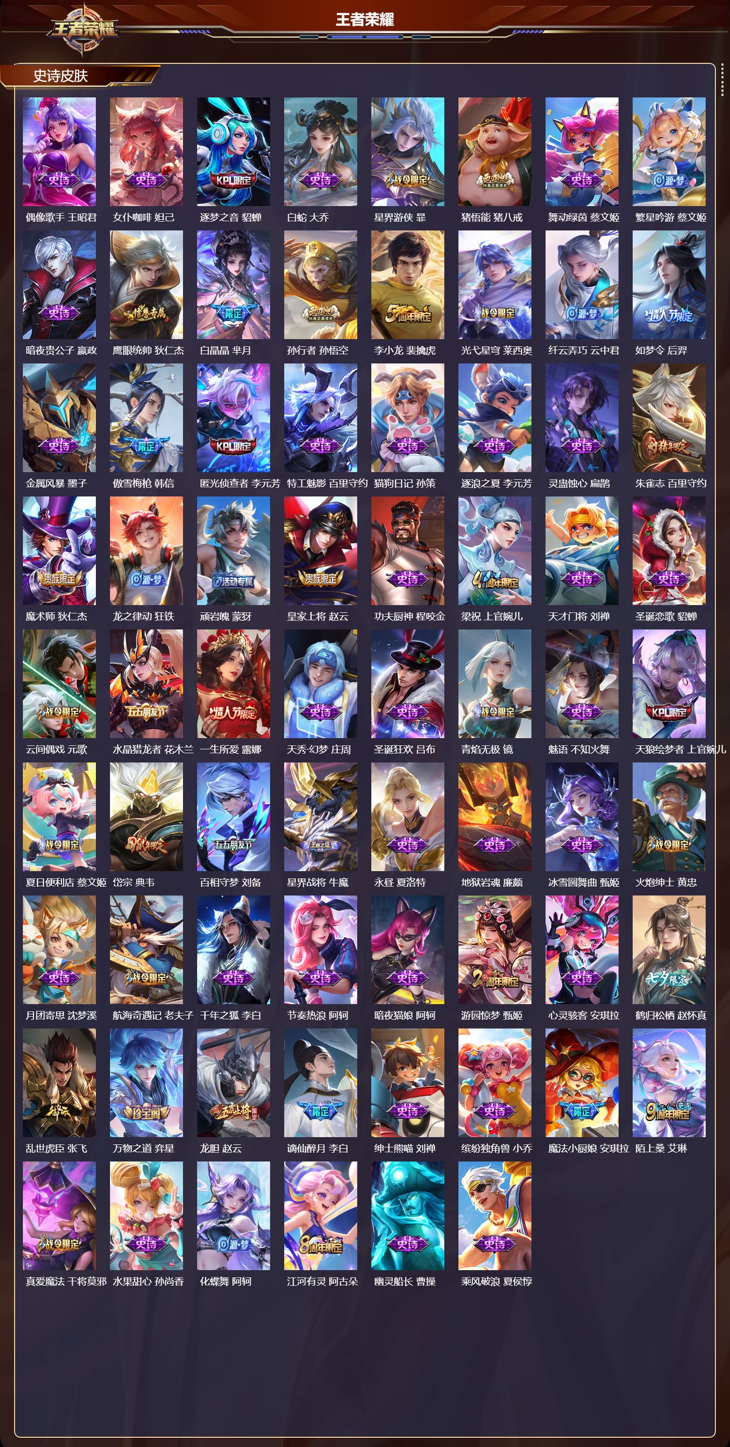 WZMK3445181王者荣耀账号详情图3