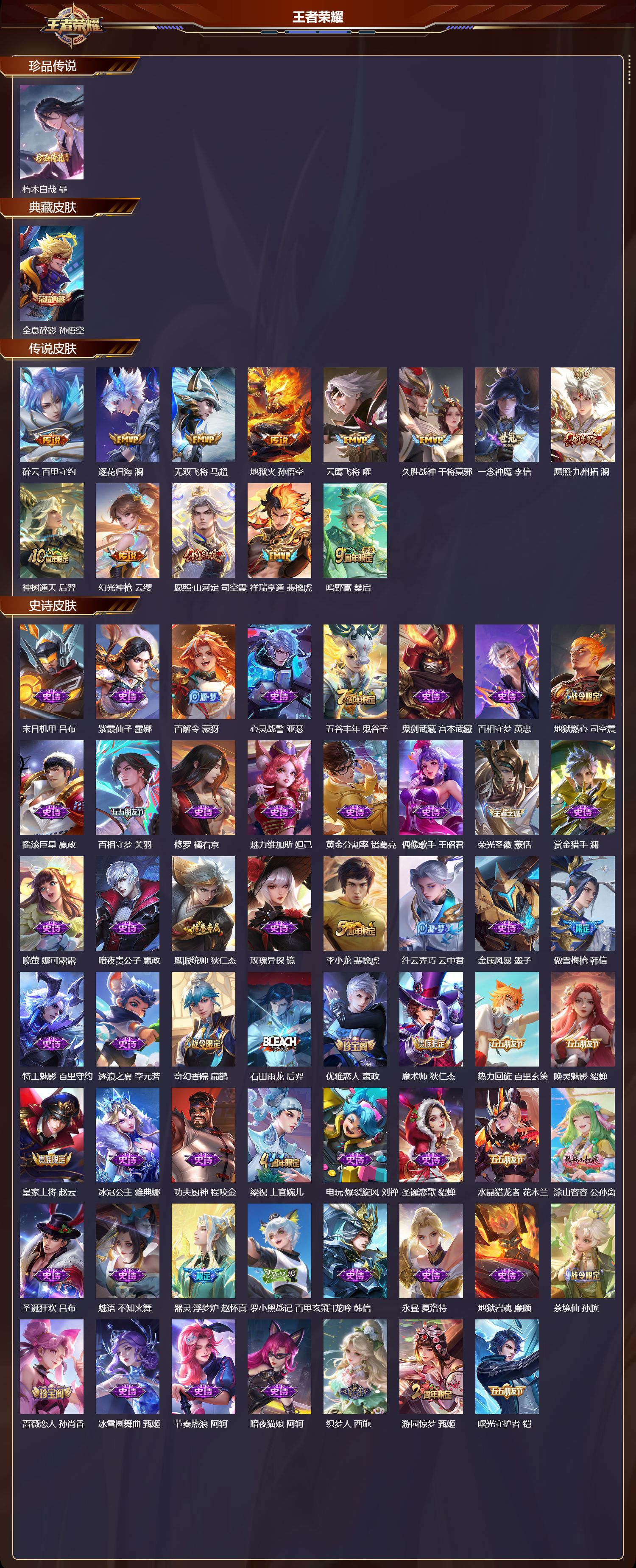 WZMK3445173王者荣耀账号详情图2