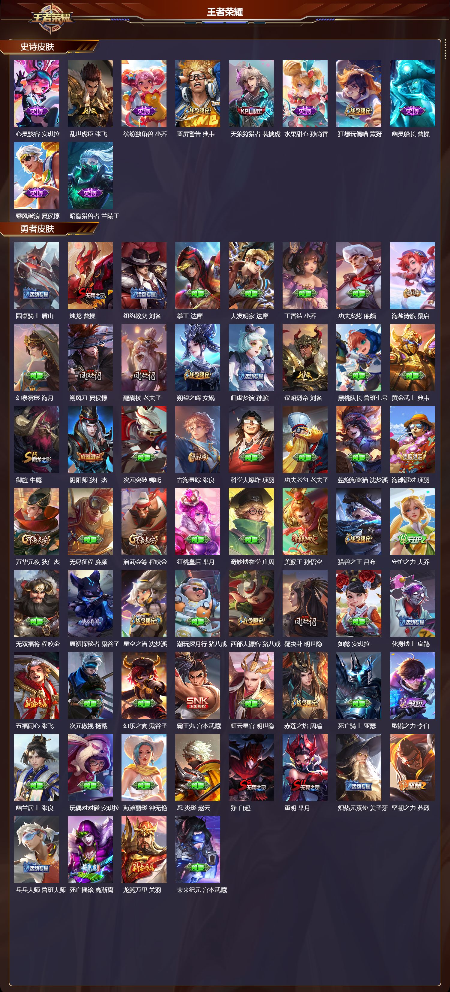 WZMK3445176王者荣耀账号详情图3 WZMK3445176王者荣耀账号详情图3