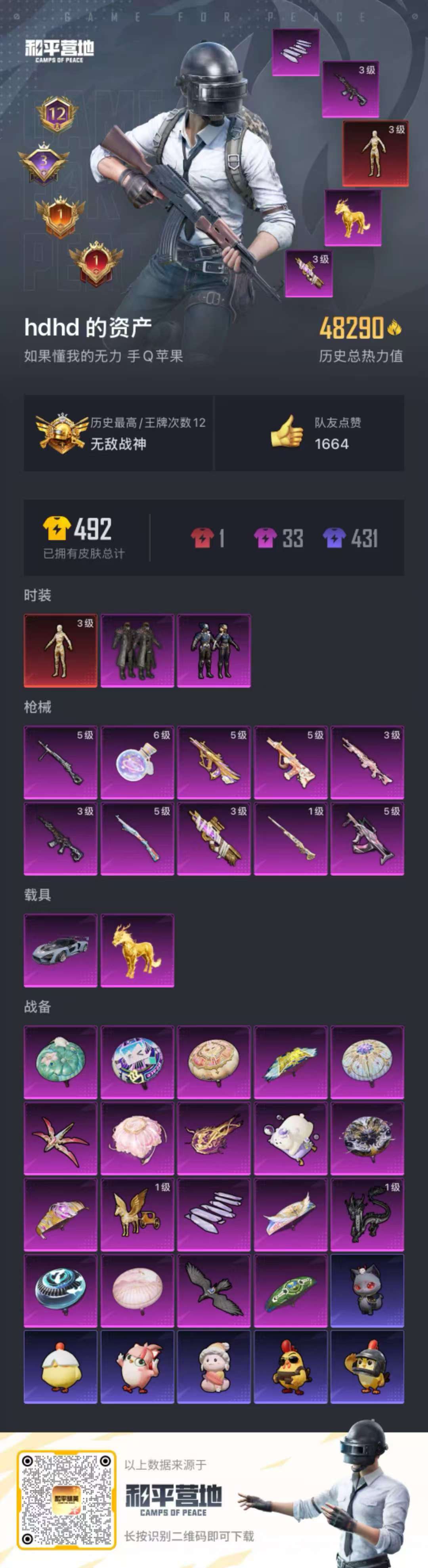 HPSJ3436841和平精英账号详情图3
