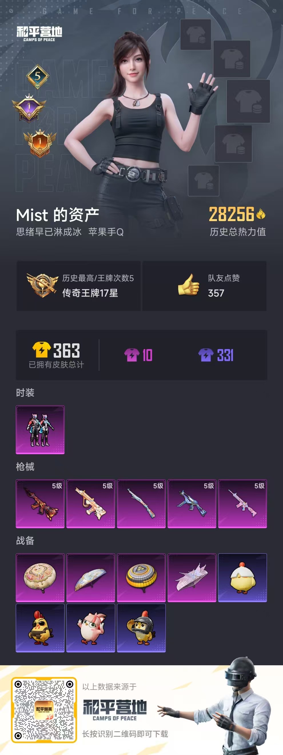 HPSJ3437032和平精英账号详情图3