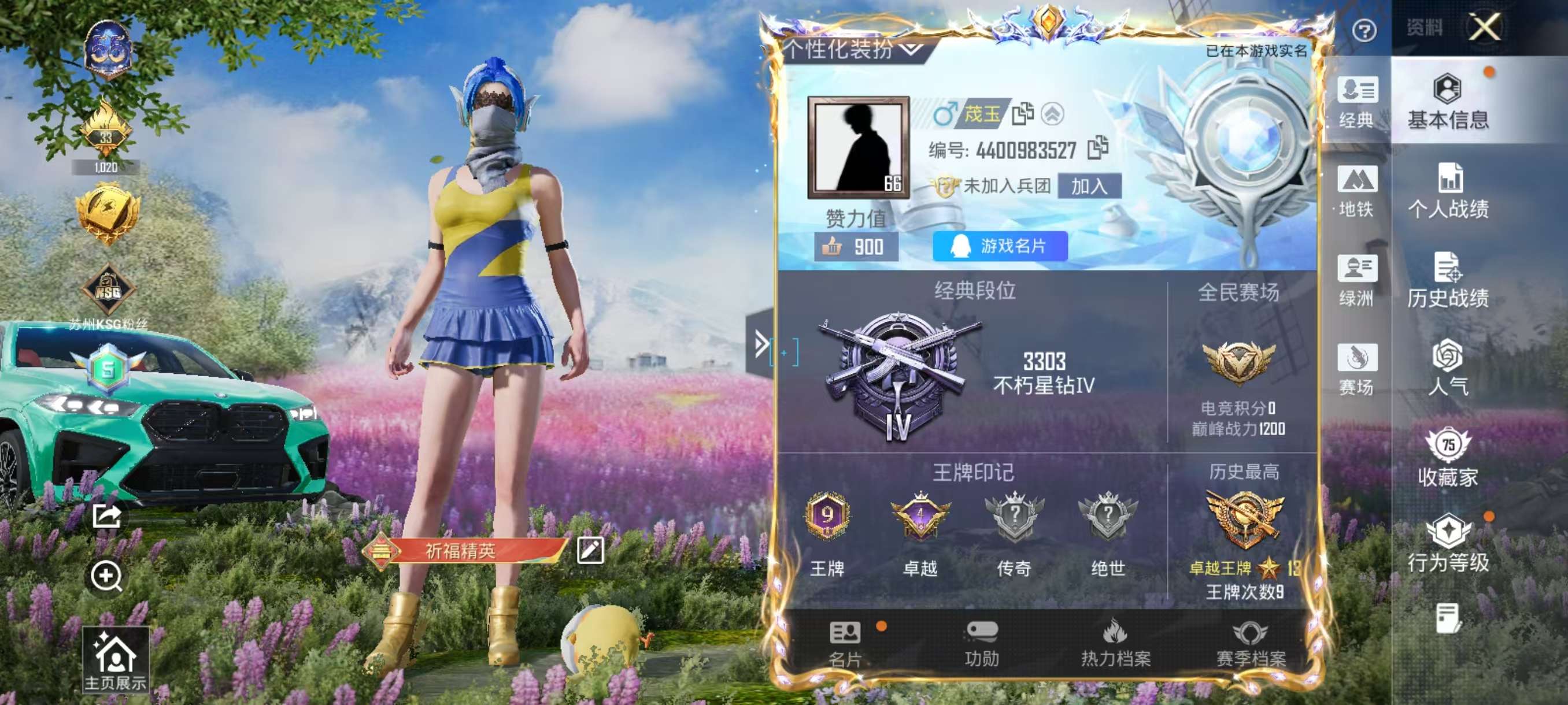 HPSJ3436807和平精英账号详情图4