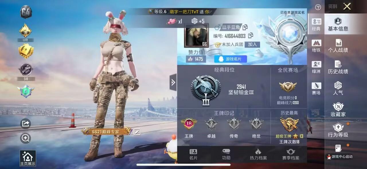 HPSJ3436903和平精英账号详情图2 HPSJ3436903和平精英账号详情图2