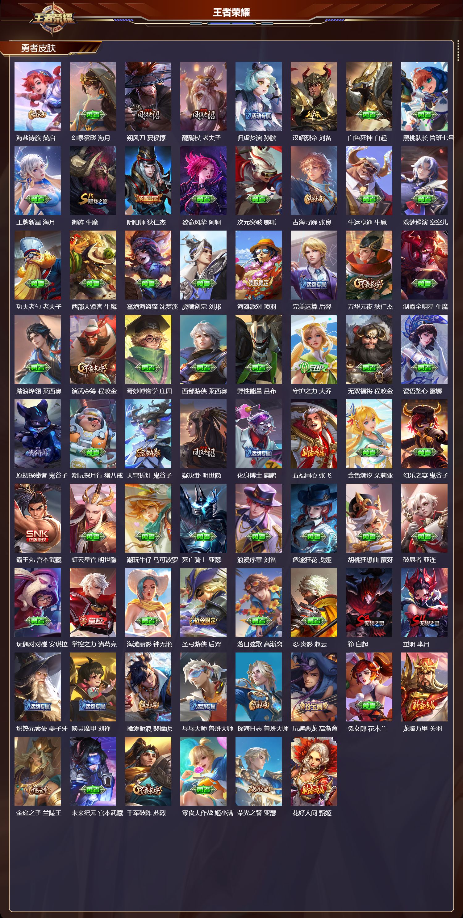 WZMK3445182王者荣耀账号详情图4