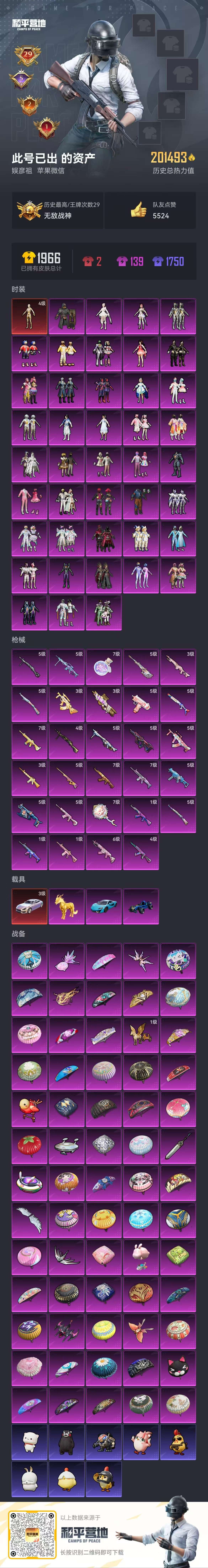 HPSJ3436893和平精英账号详情图2