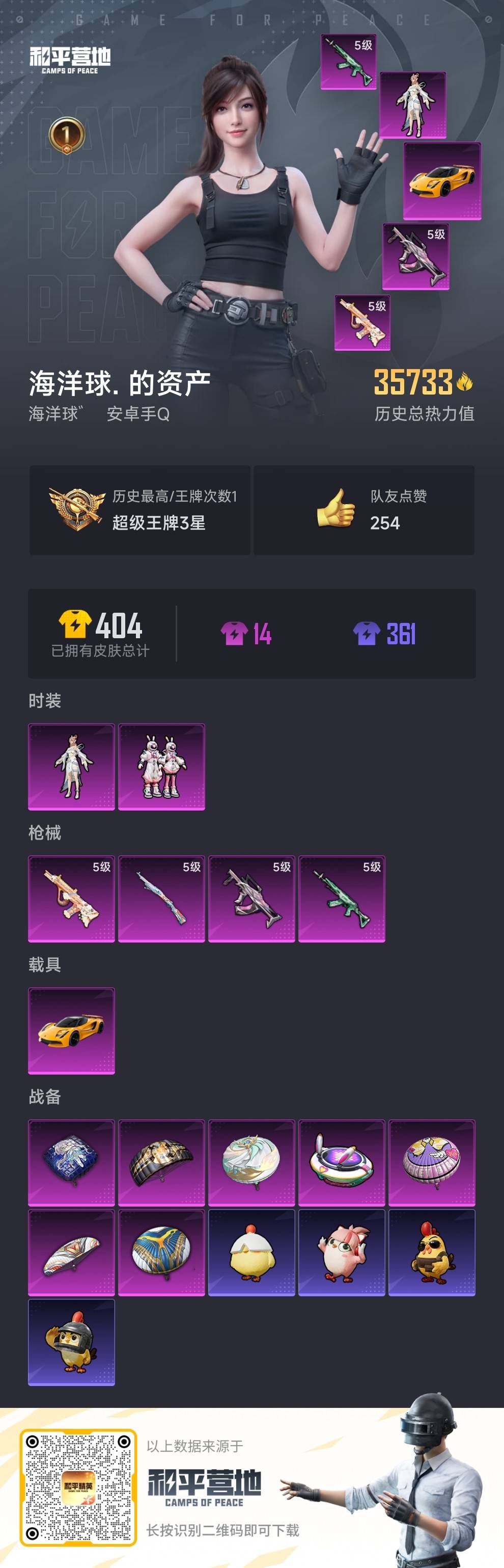 HPSJ3436943和平精英账号详情图3 HPSJ3436943和平精英账号详情图3