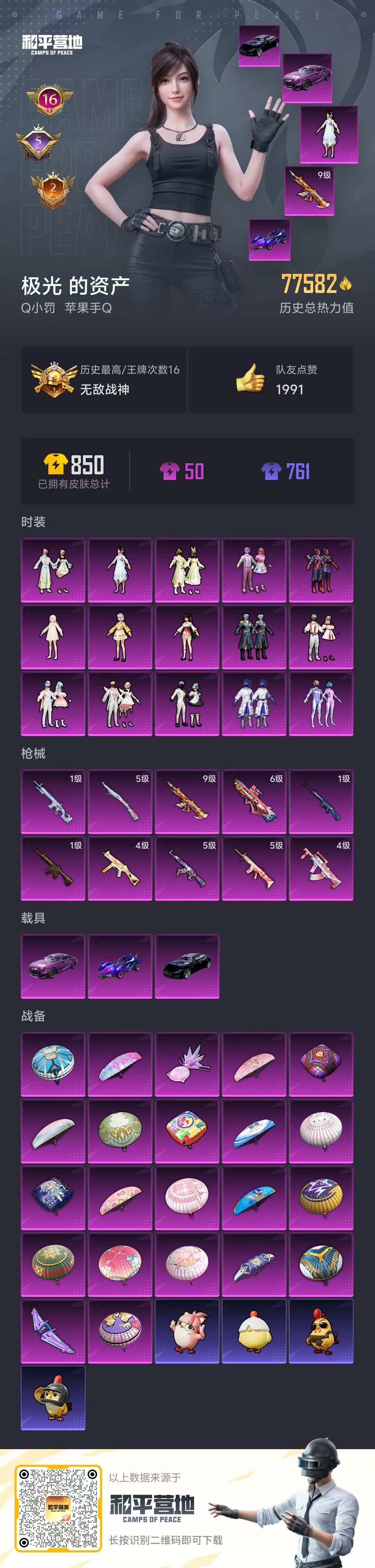 HPSJ3436999和平精英账号详情图2