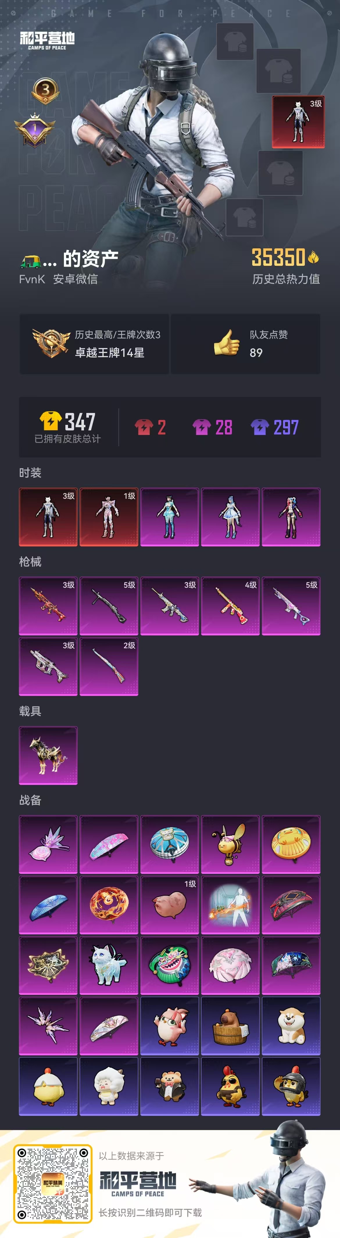 HPSJ3436809和平精英账号详情图2 HPSJ3436809和平精英账号详情图2