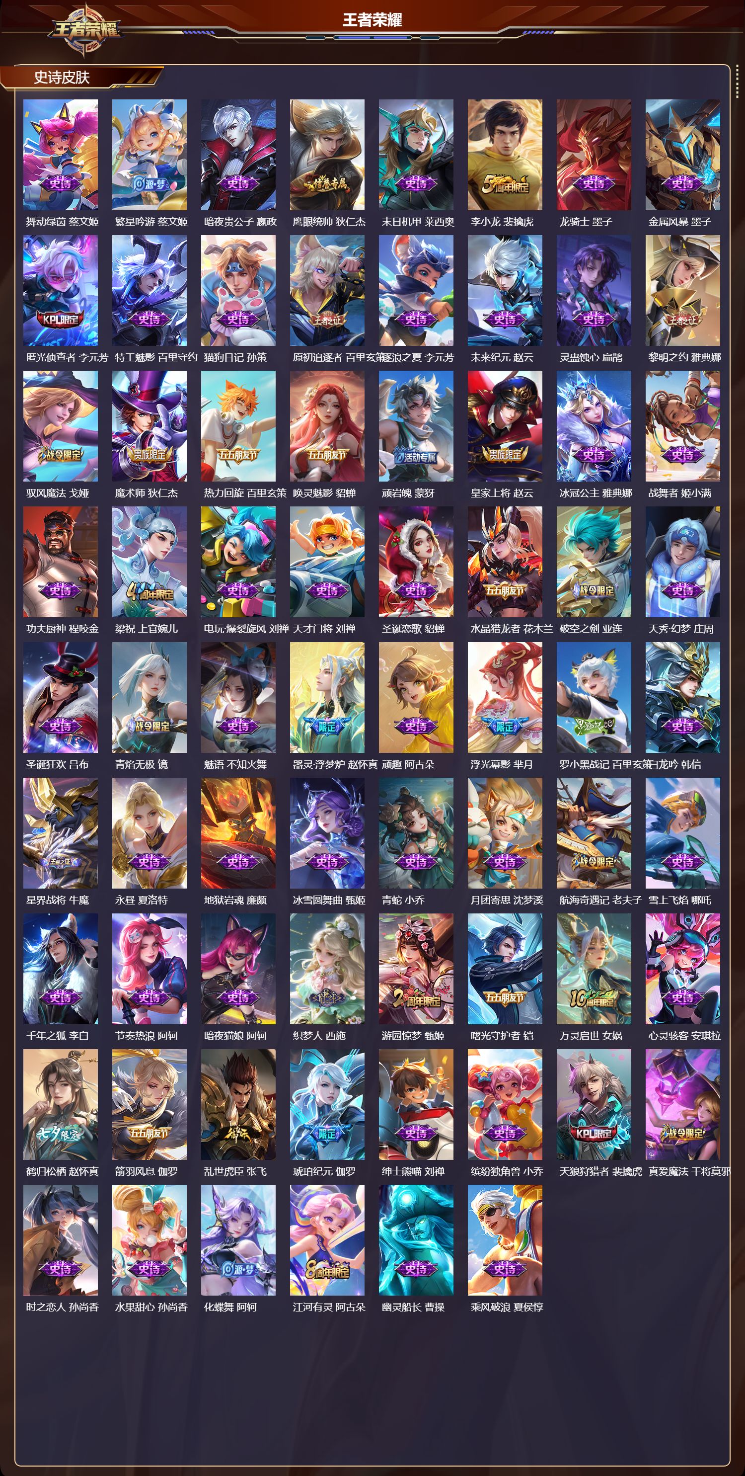 WZMK3445172王者荣耀账号详情图3