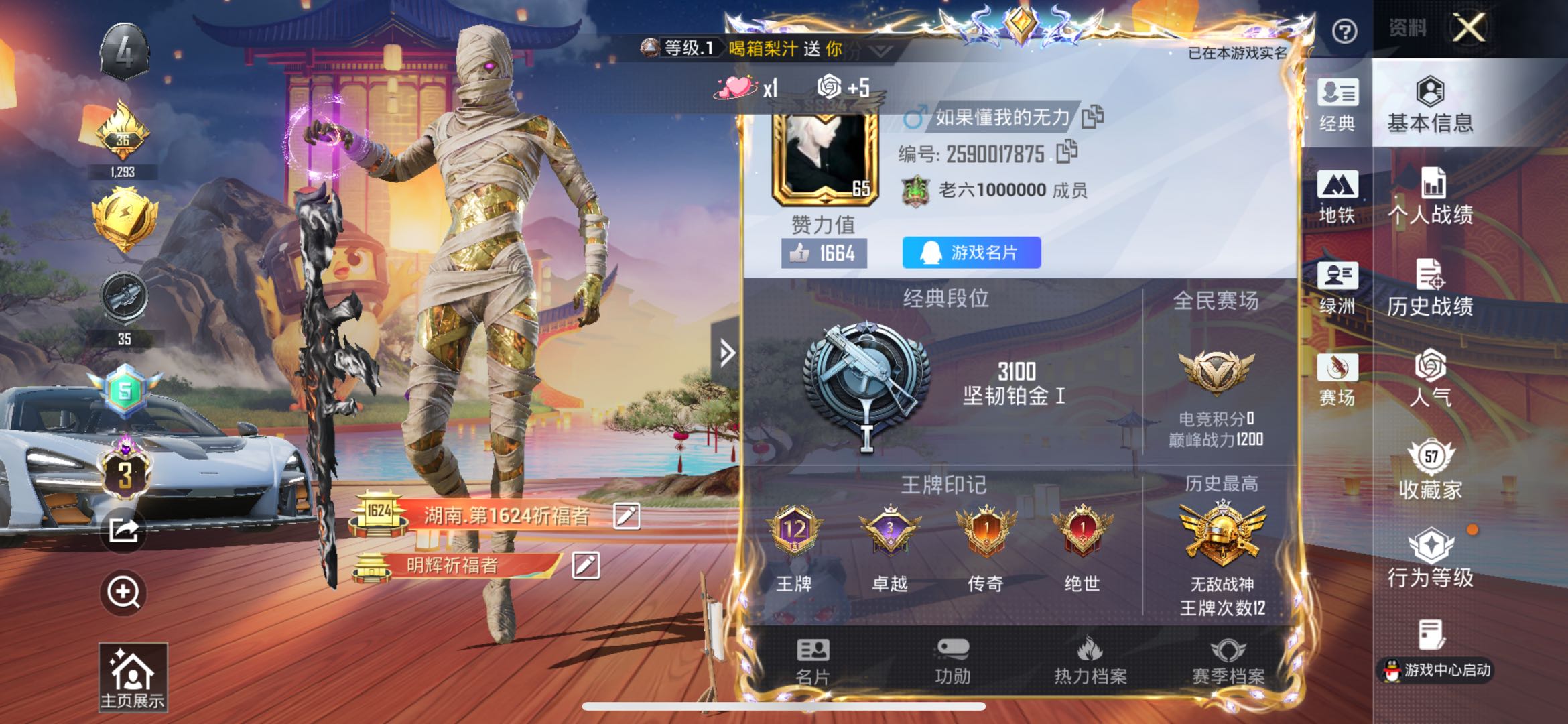 HPSJ3436841和平精英账号详情图2