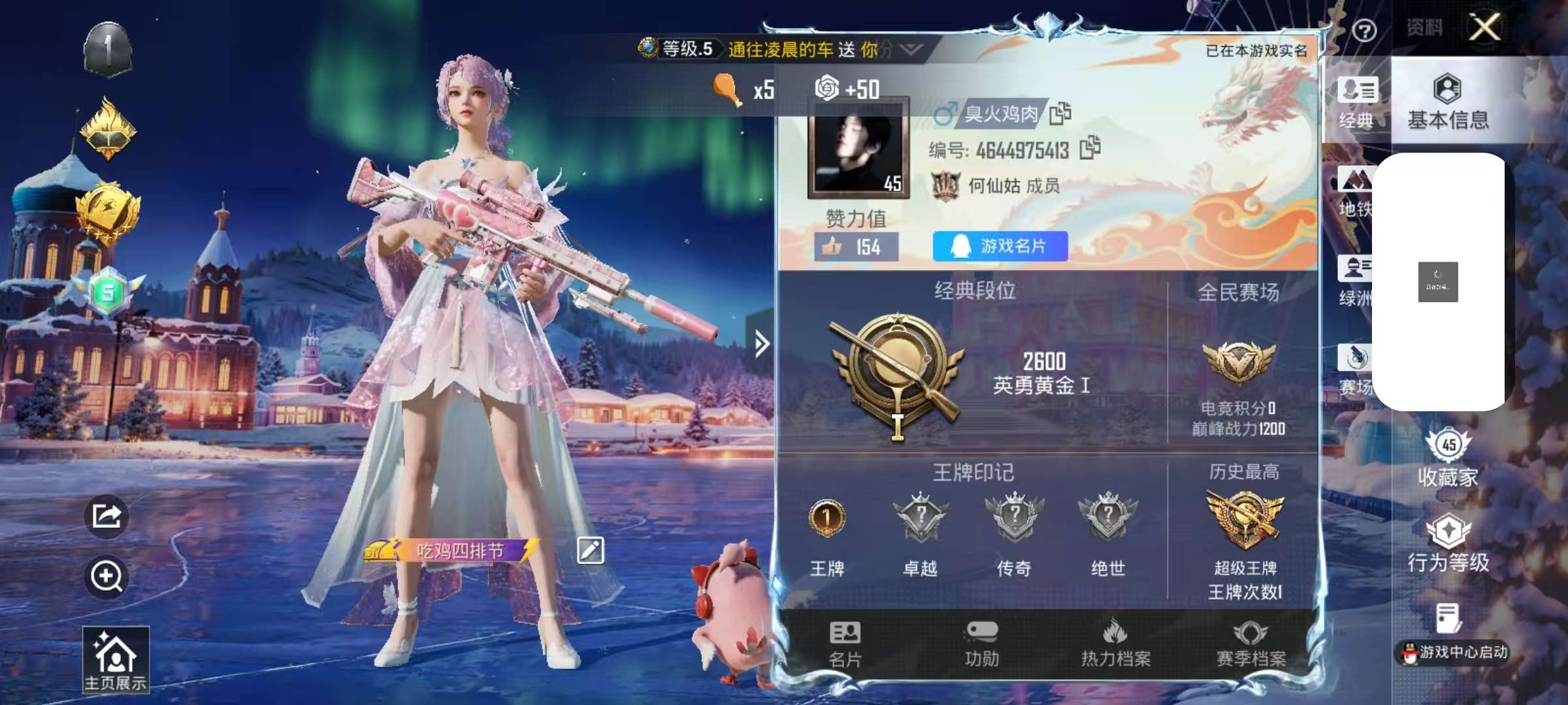 HPSJ3437576和平精英账号详情图2