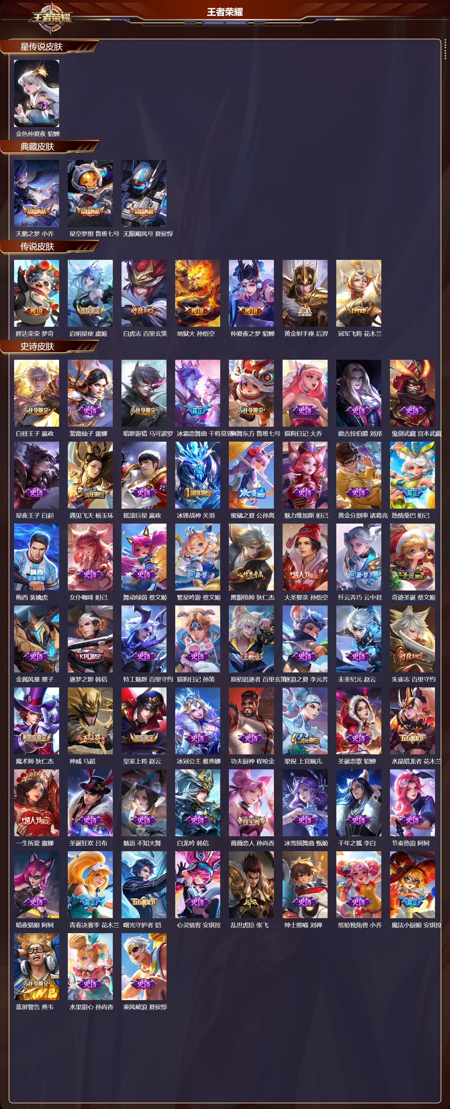 WZMK3445169王者荣耀账号详情图2