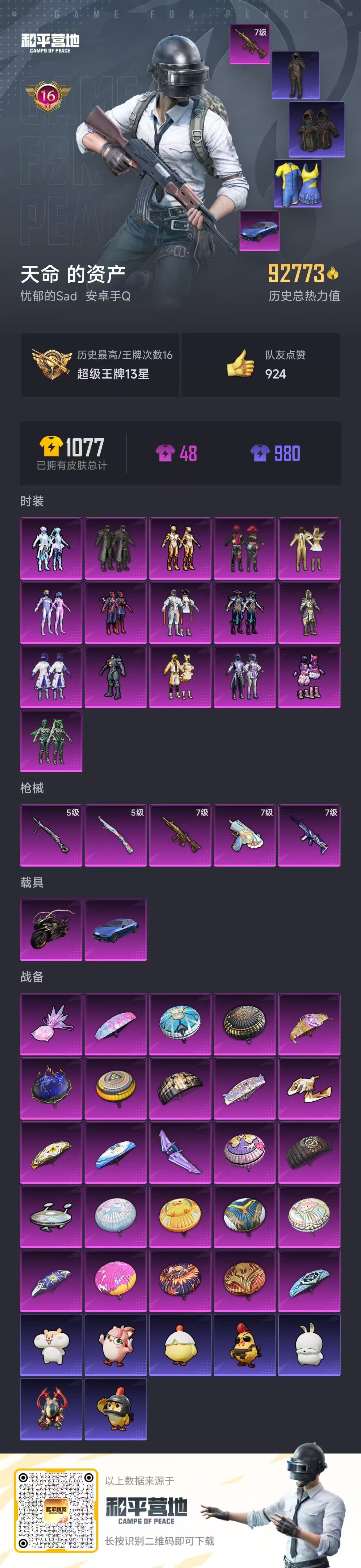 HPSJ3437582和平精英账号详情图3