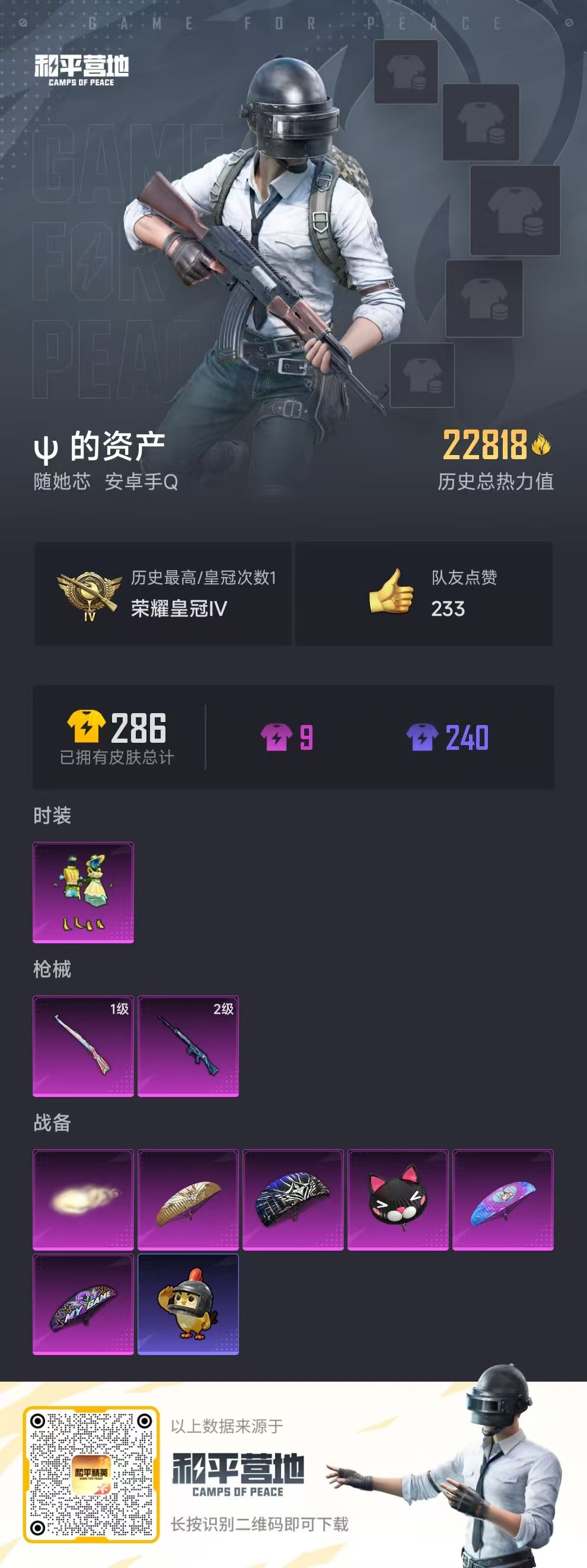 HPSJ3437556和平精英账号详情图4