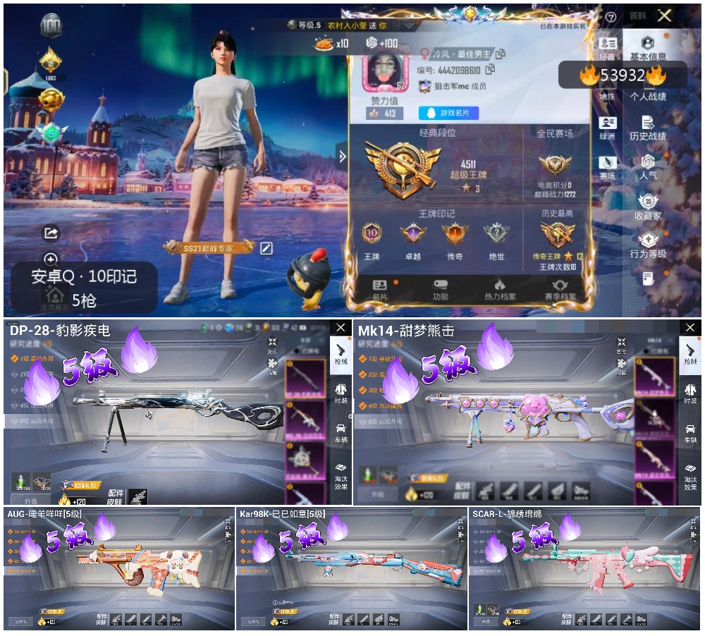 HPSJ3443462和平精英账号详情图4