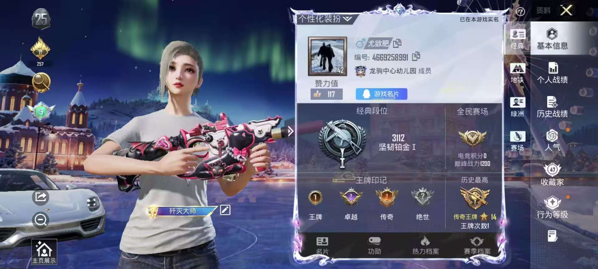 HPSJ3437748和平精英账号详情图2