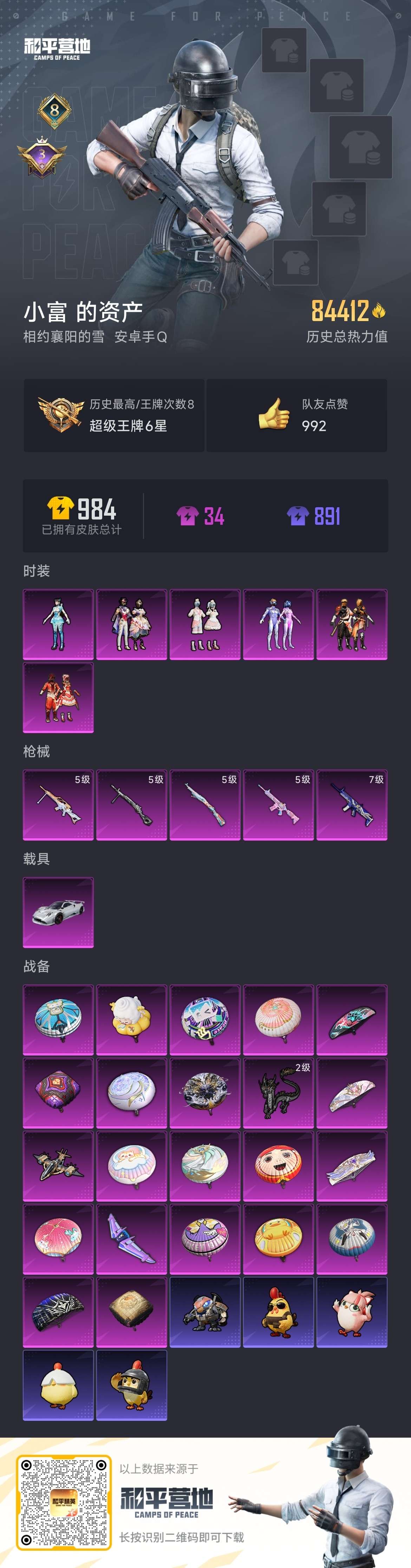 HPSJ3439480和平精英账号详情图4 HPSJ3439480和平精英账号详情图4