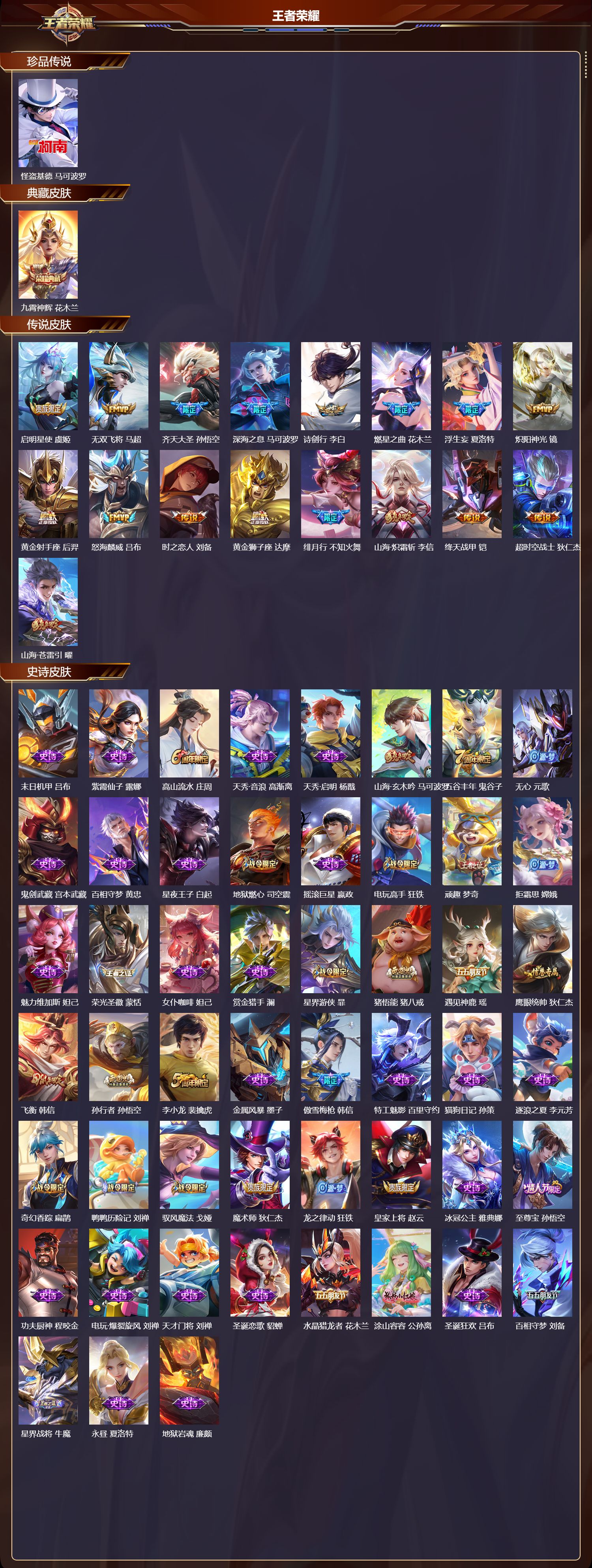 WZMK3448660王者荣耀账号详情图2