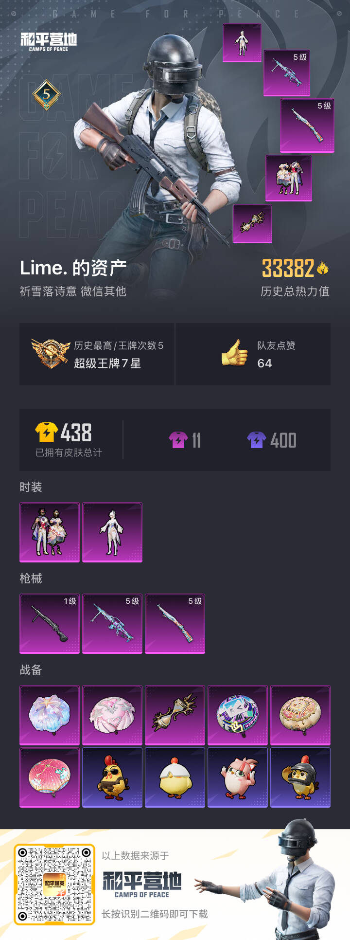 HPSJ3437596和平精英账号详情图4