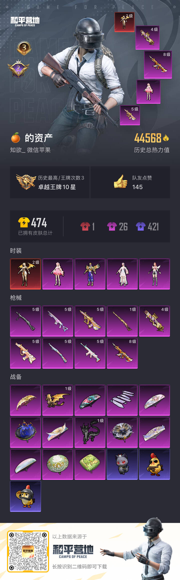 HPSJ3437653和平精英账号详情图3