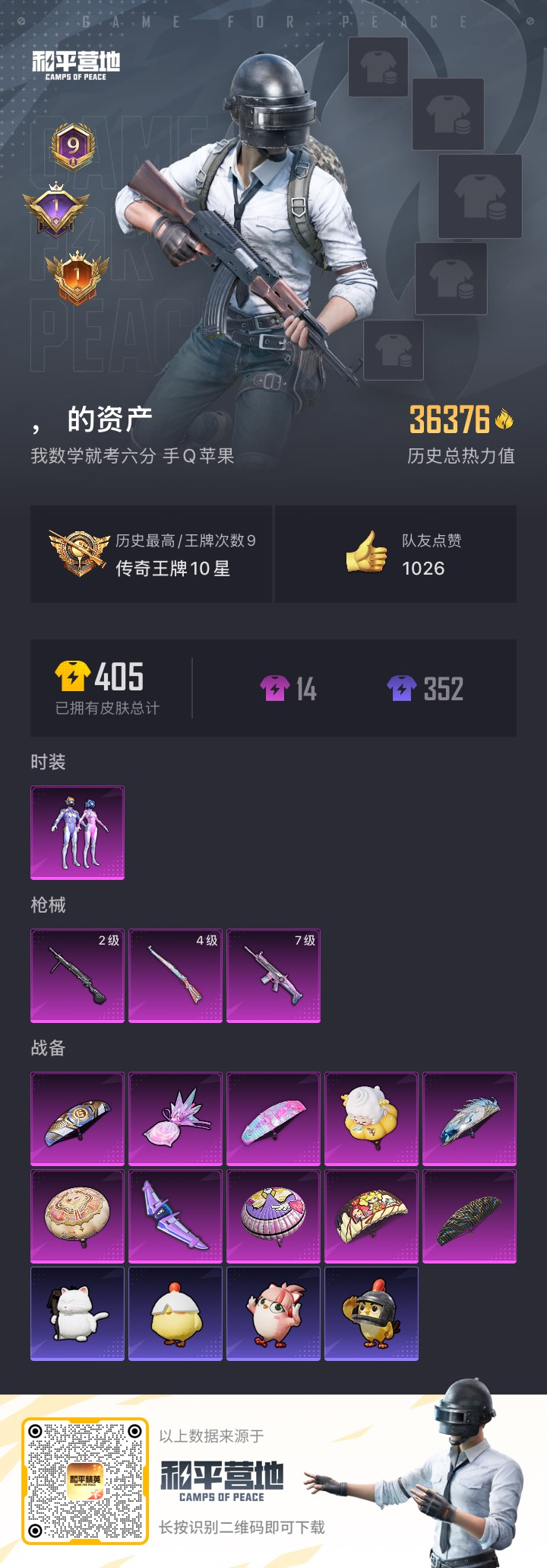 HPSJ3437624和平精英账号详情图3