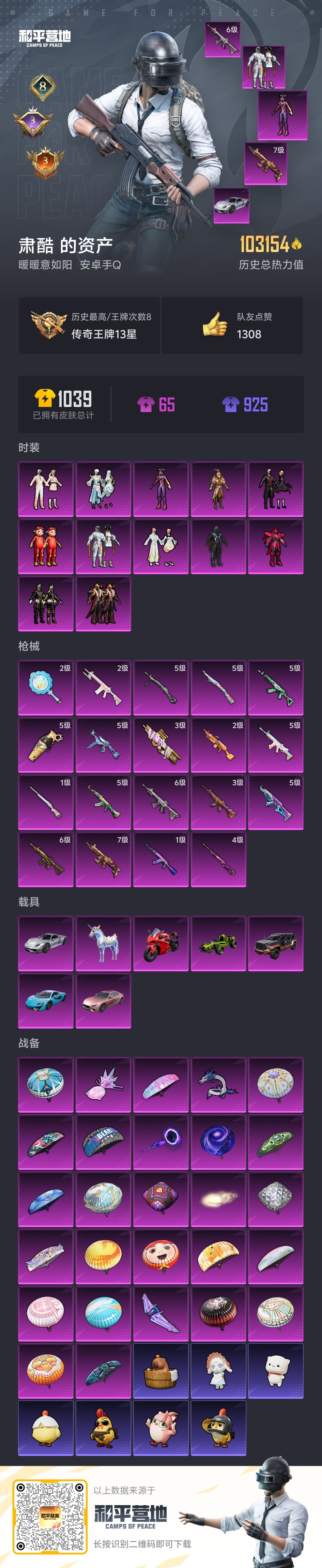 HPSJ3437913和平精英账号详情图3