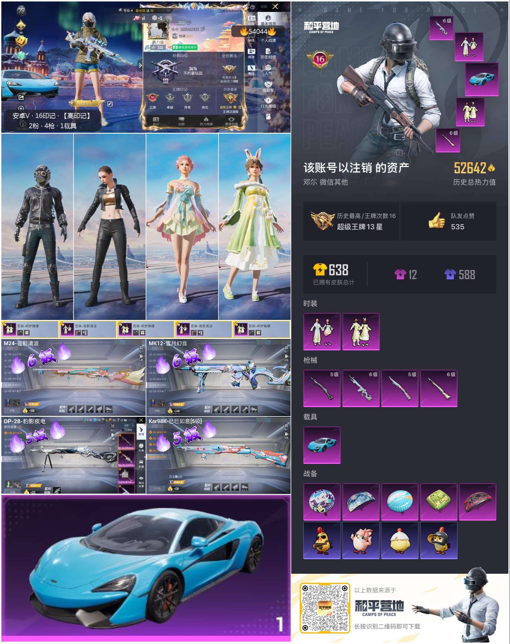 HPSJ3437605和平精英账号详情图3