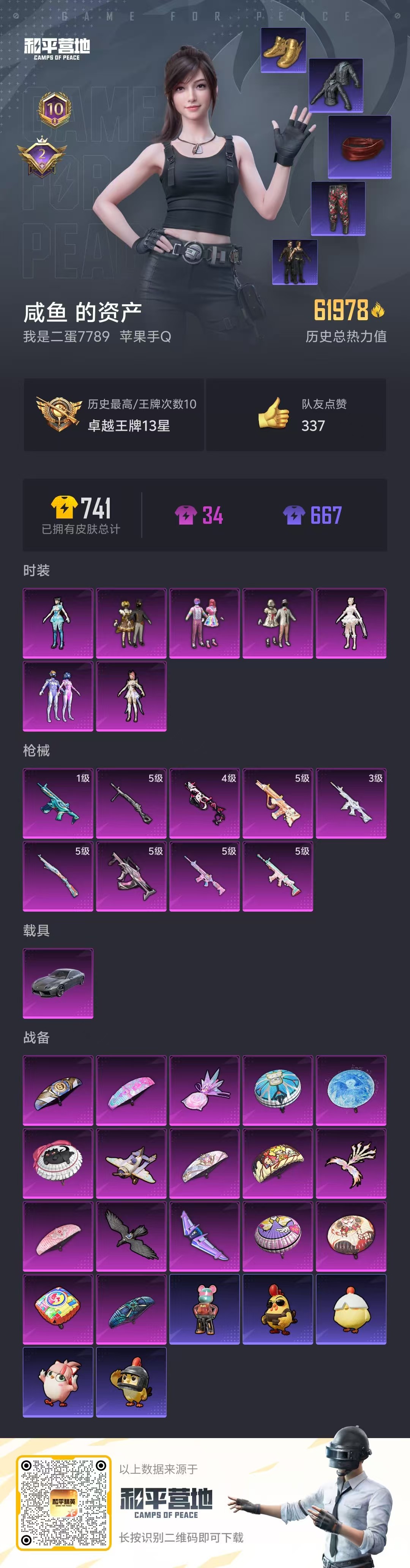 HPSJ3437707和平精英账号详情图4