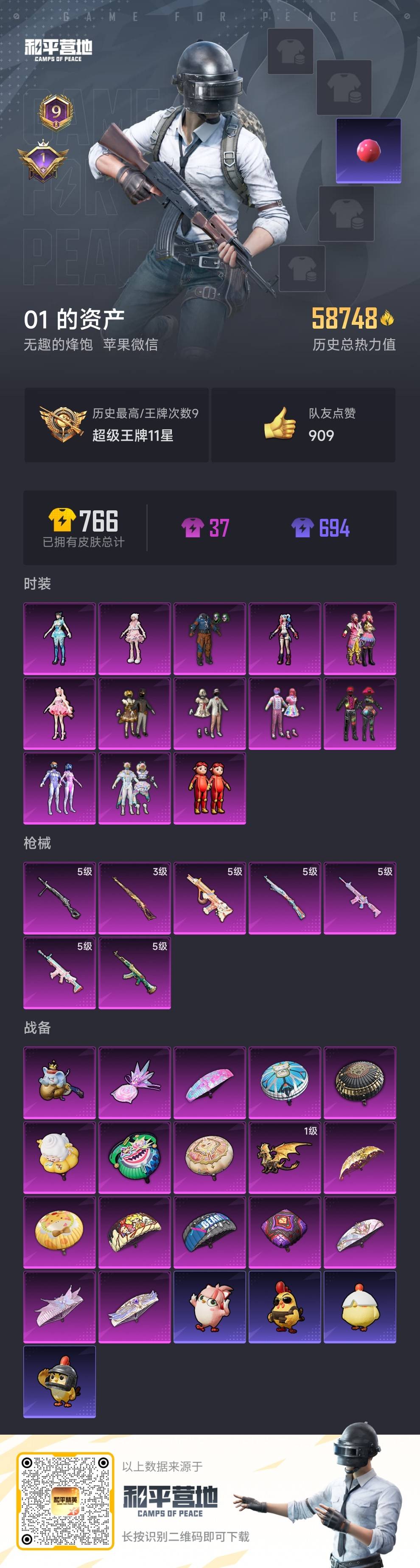 HPSJ3437607和平精英账号详情图4