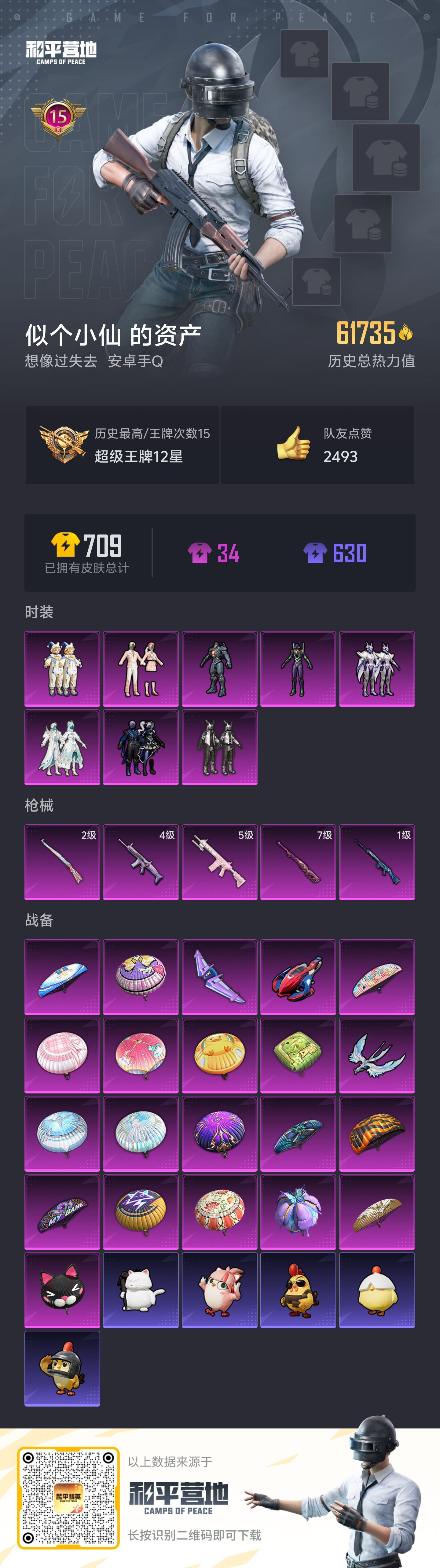 HPSJ3439403和平精英账号详情图3