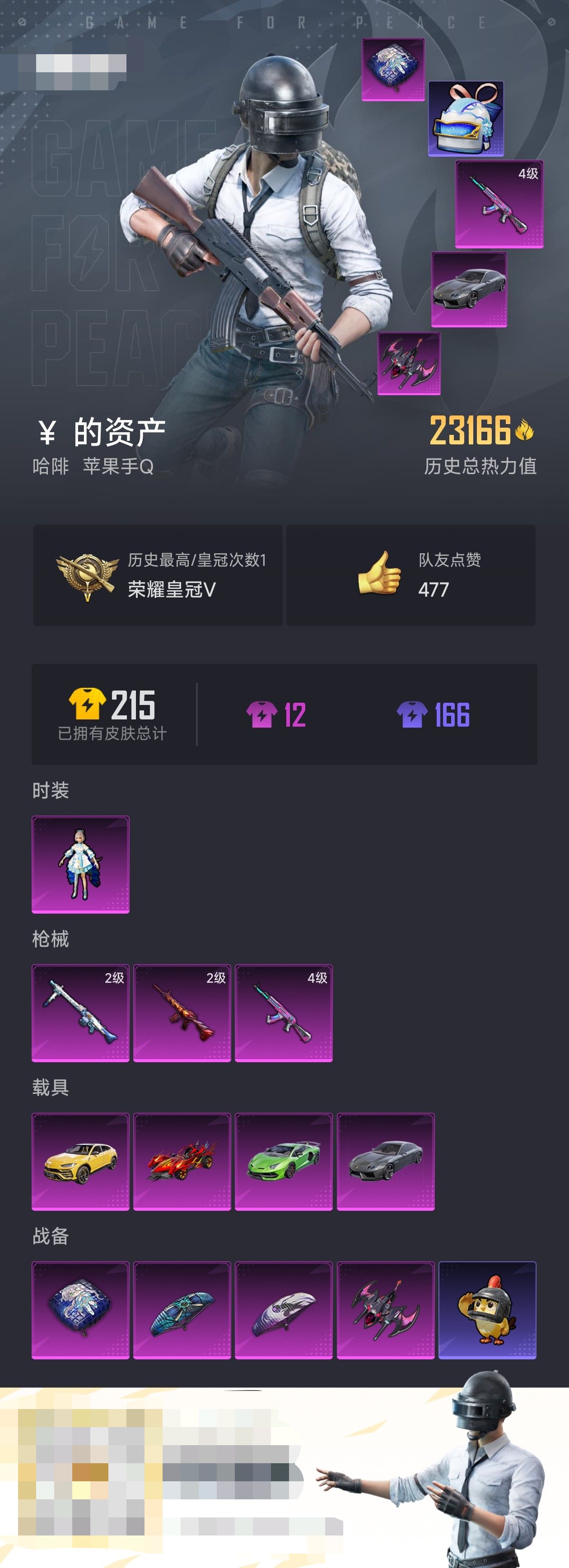 HPZM3445352和平精英账号详情图5