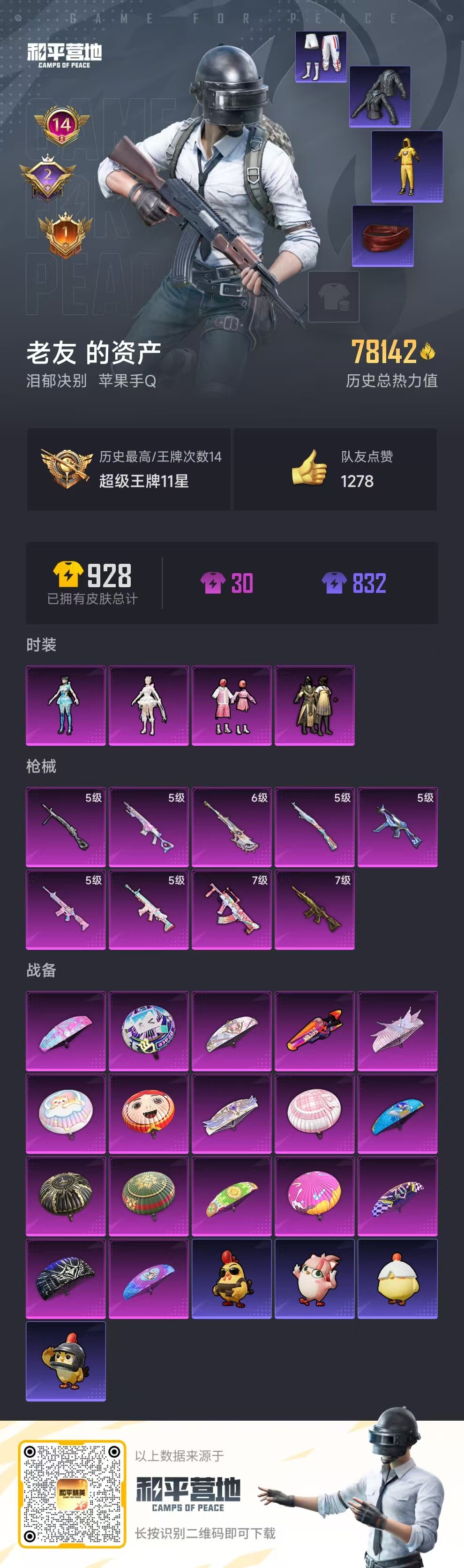 HPSJ3437661和平精英账号详情图3