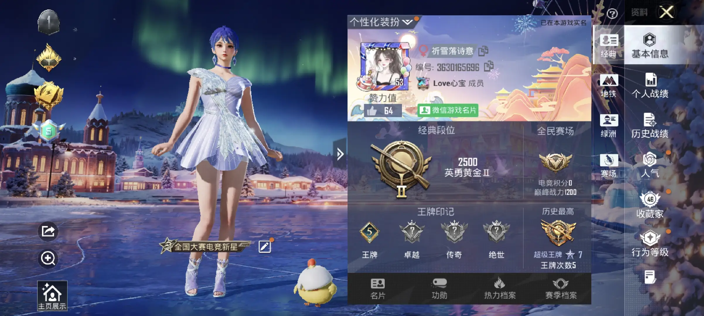 HPSJ3437596和平精英账号详情图2