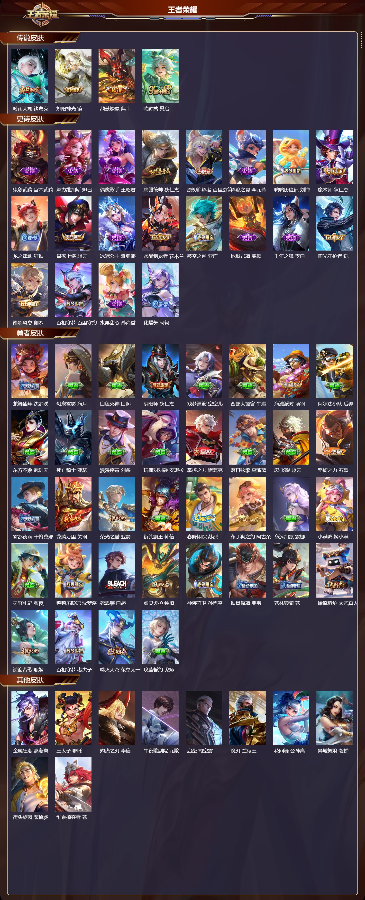 WZMK3448679王者荣耀账号详情图2 WZMK3448679王者荣耀账号详情图2