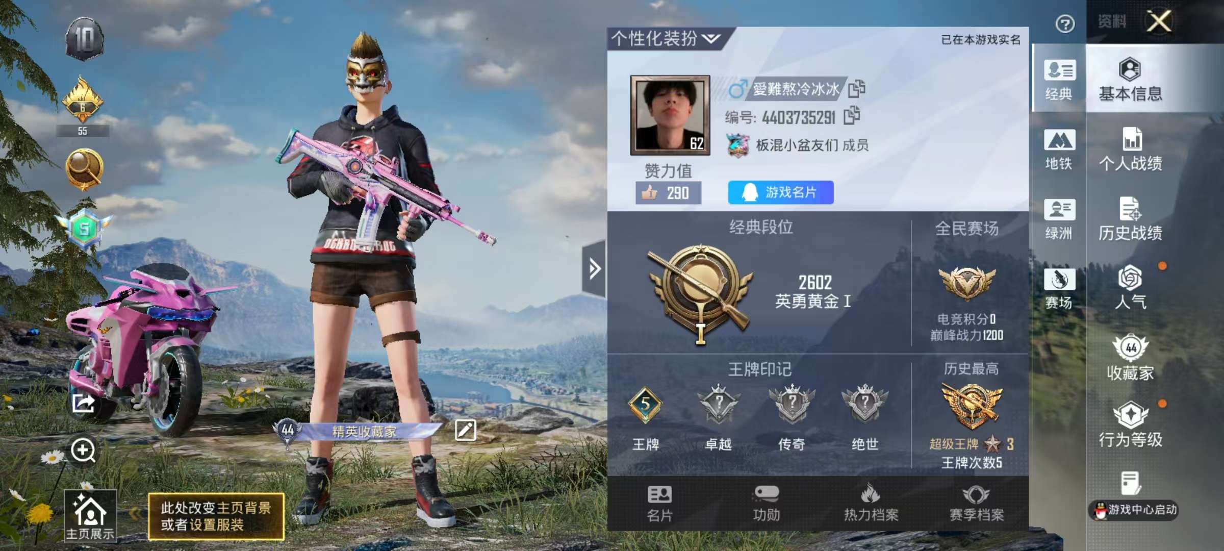 HPSJ3437617和平精英账号详情图2