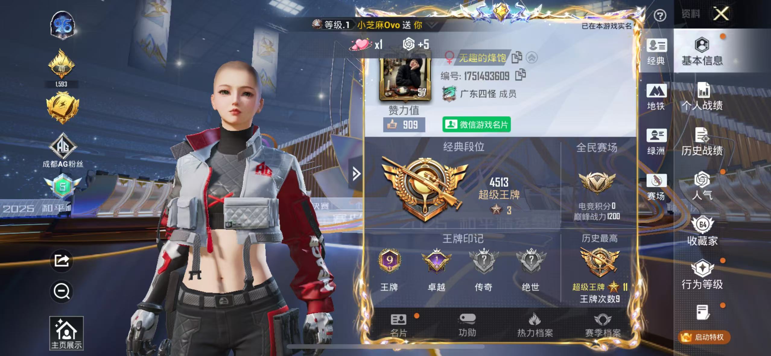 HPSJ3437607和平精英账号详情图2