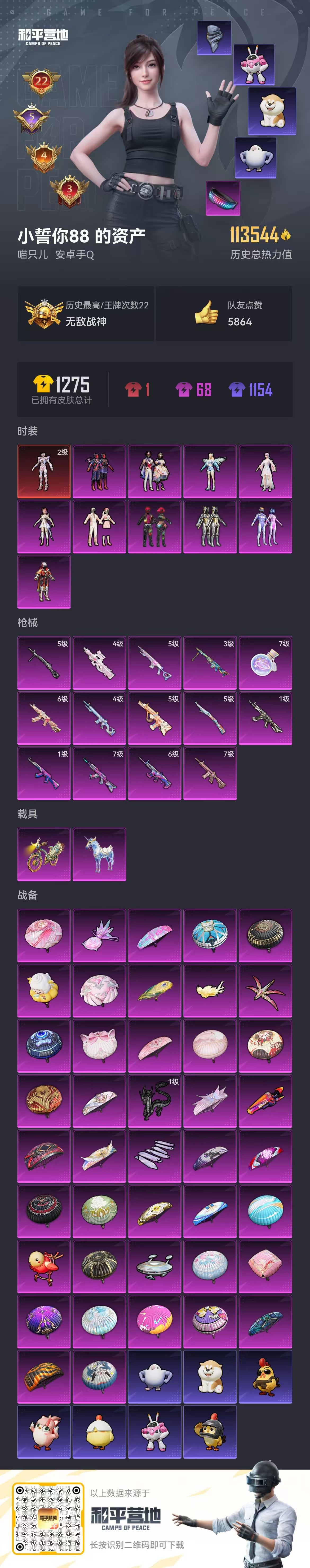 HPSJ3437935和平精英账号详情图4