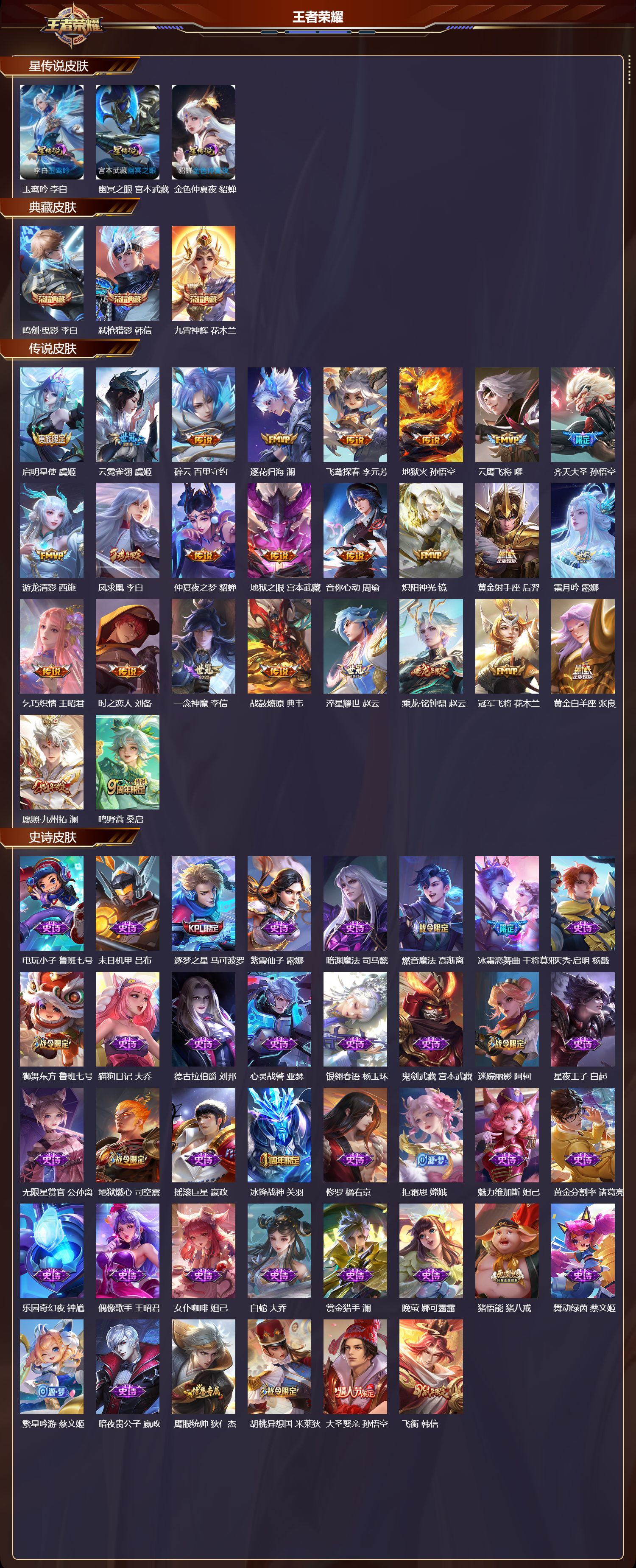 WZMK3448674王者荣耀账号详情图2