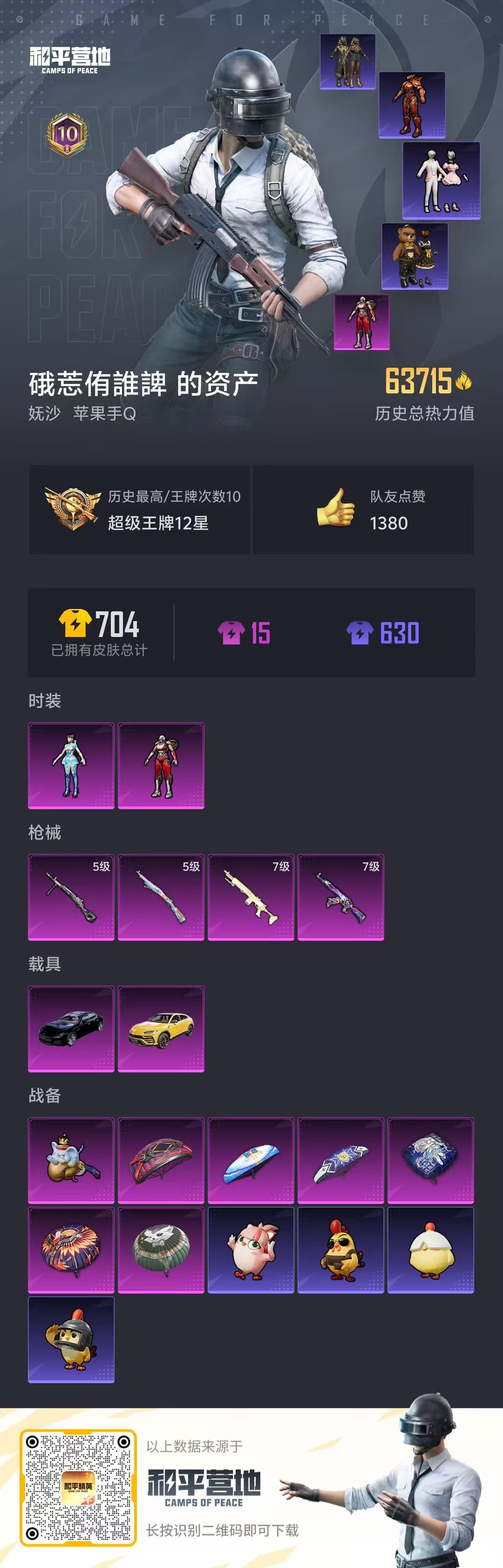 HPSJ3439398和平精英账号详情图4