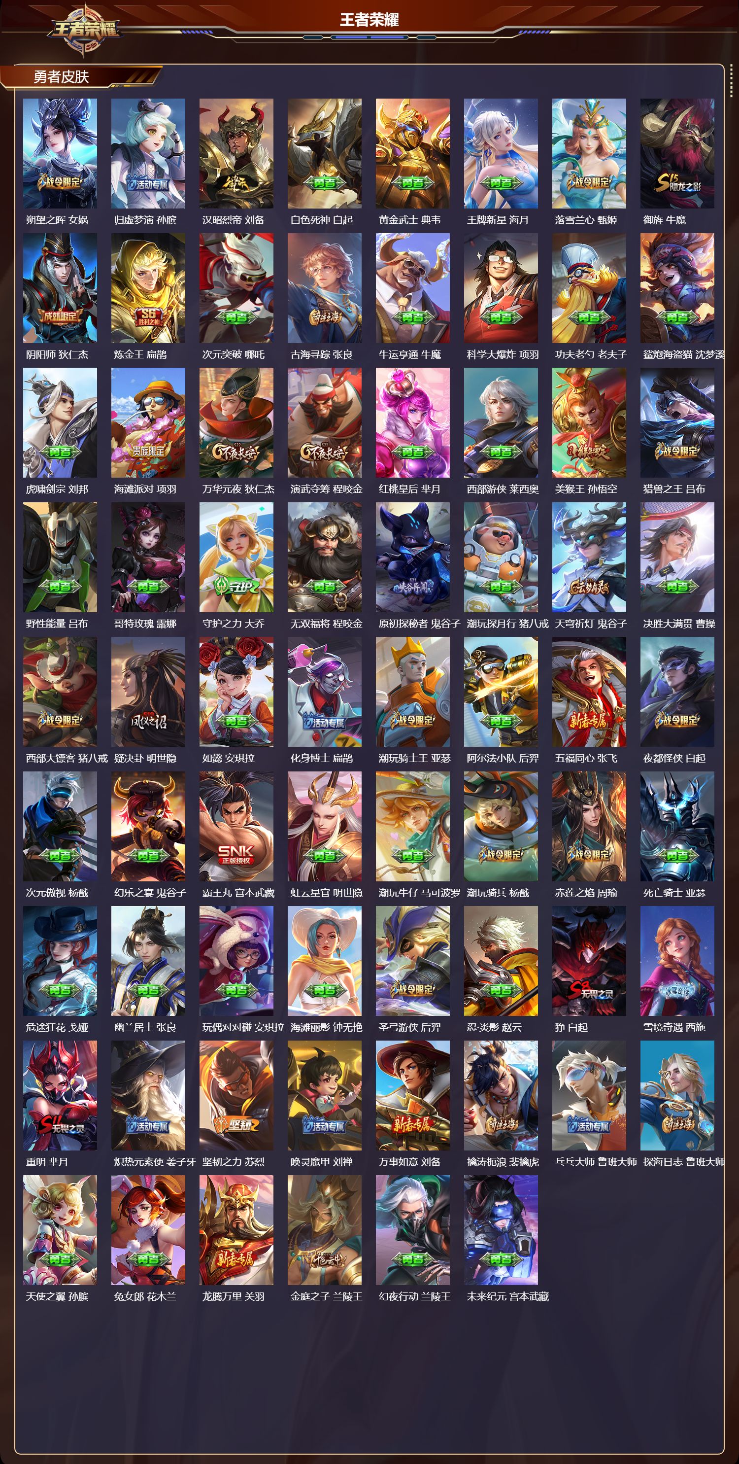 WZMK3448676王者荣耀账号详情图4