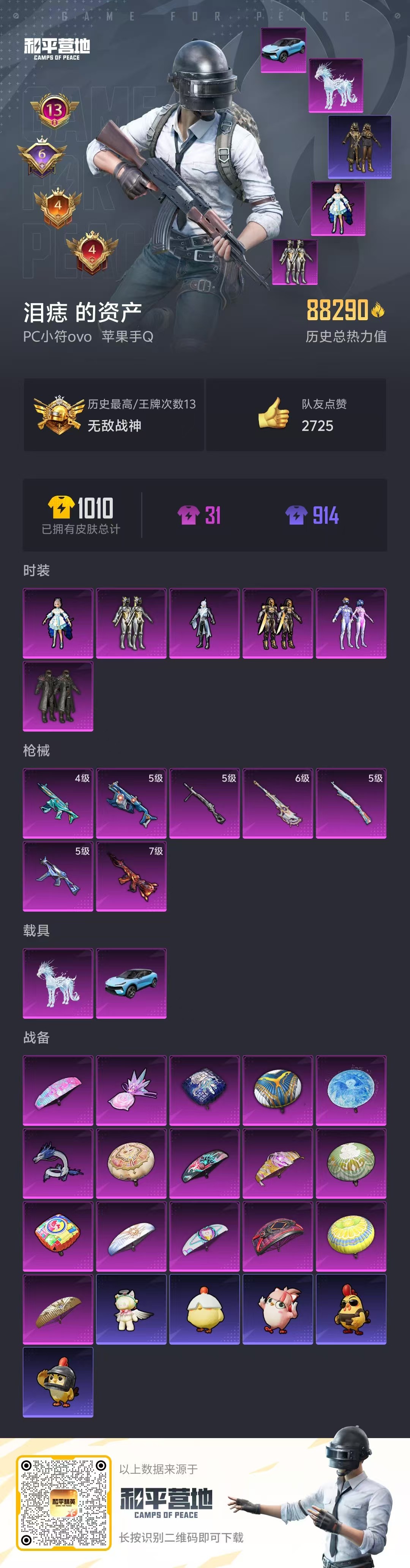 HPSJ3437930和平精英账号详情图4 HPSJ3437930和平精英账号详情图4