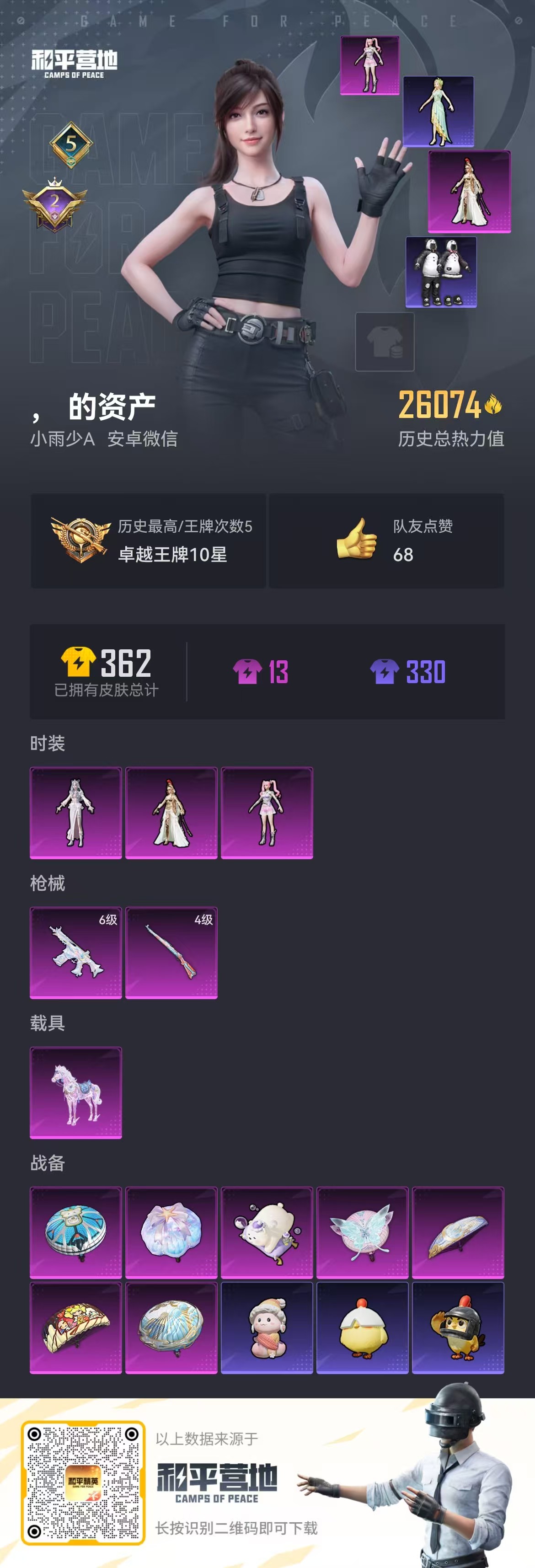 HPSJ3405219和平精英账号详情图4 HPSJ3405219和平精英账号详情图4