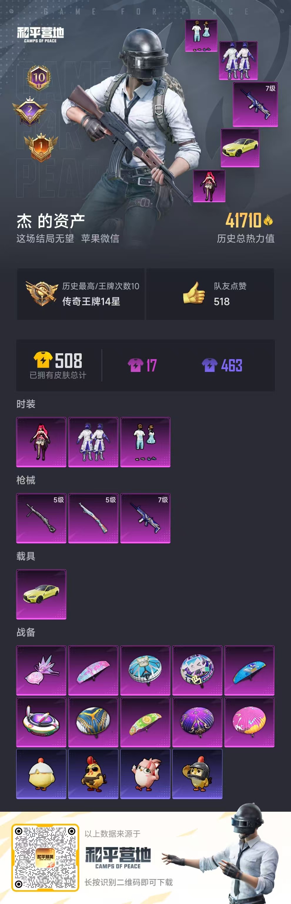 HPSJ3405234和平精英账号详情图3 HPSJ3405234和平精英账号详情图3