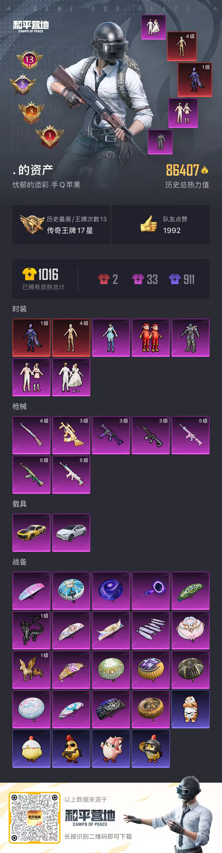 HPSJ3408900和平精英账号详情图5 HPSJ3408900和平精英账号详情图5