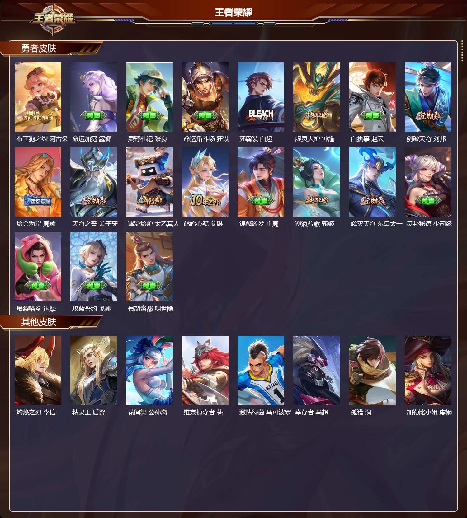 WZMK3453304王者荣耀账号详情图3