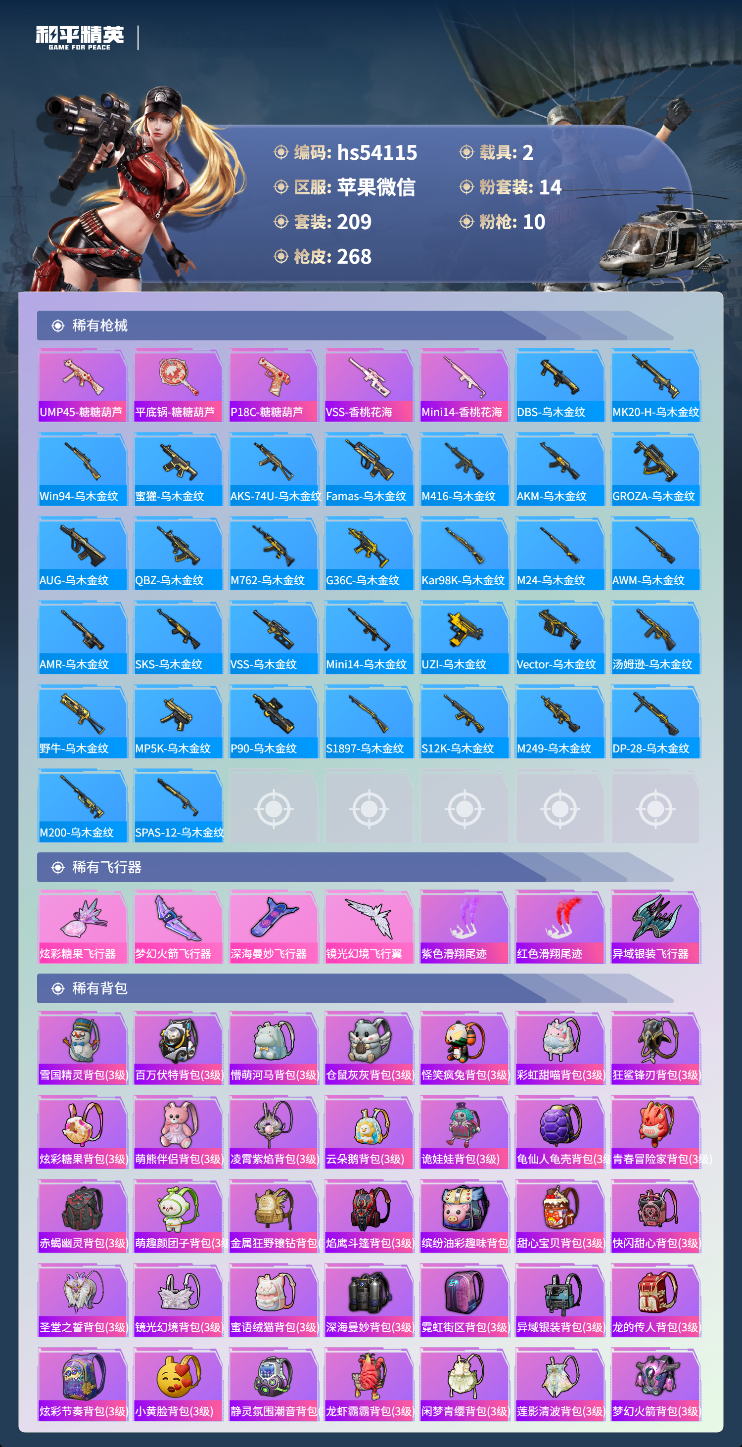 HPSJ3439621和平精英账号详情图10