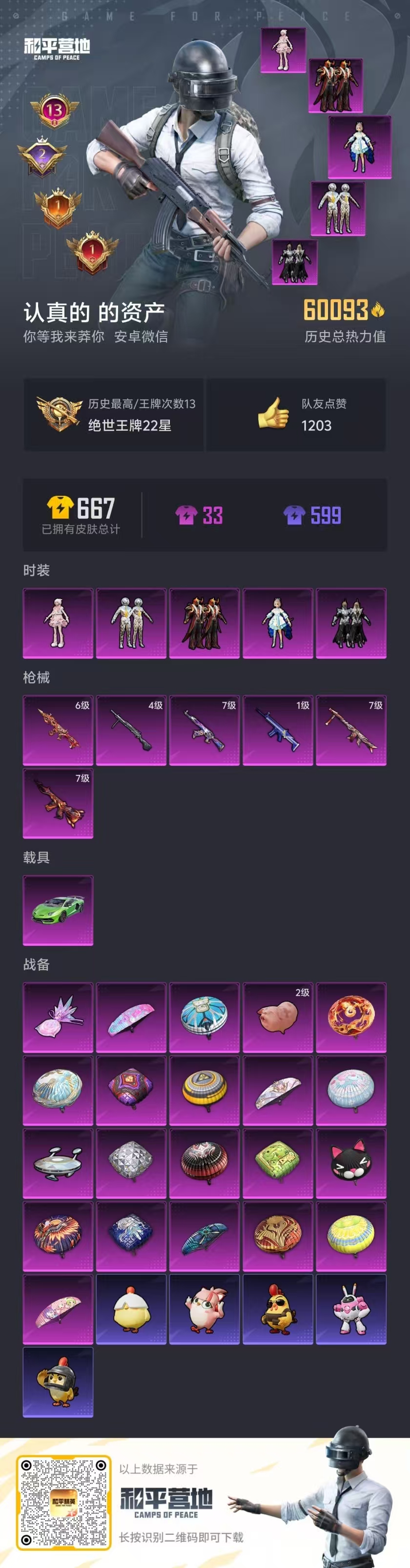 HPSJ3439779和平精英账号详情图4