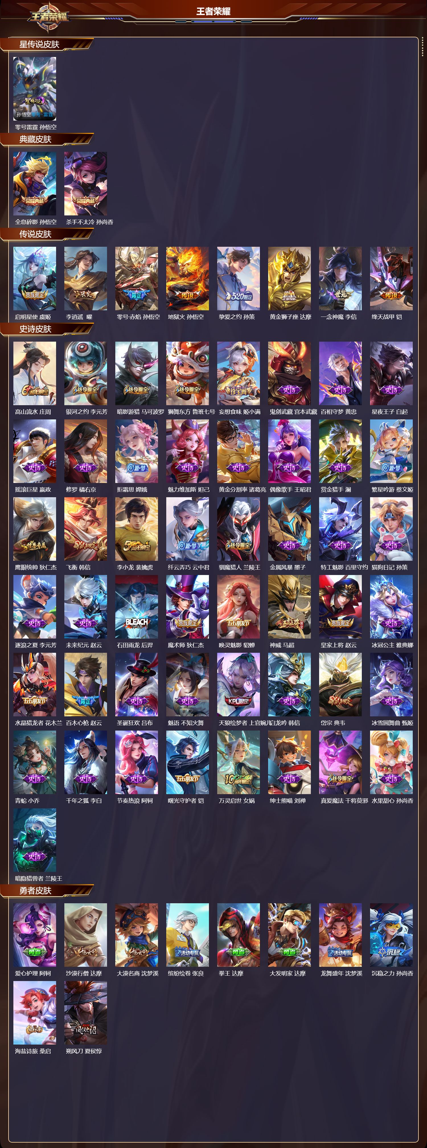 WZMK3453272王者荣耀账号详情图2 WZMK3453272王者荣耀账号详情图2